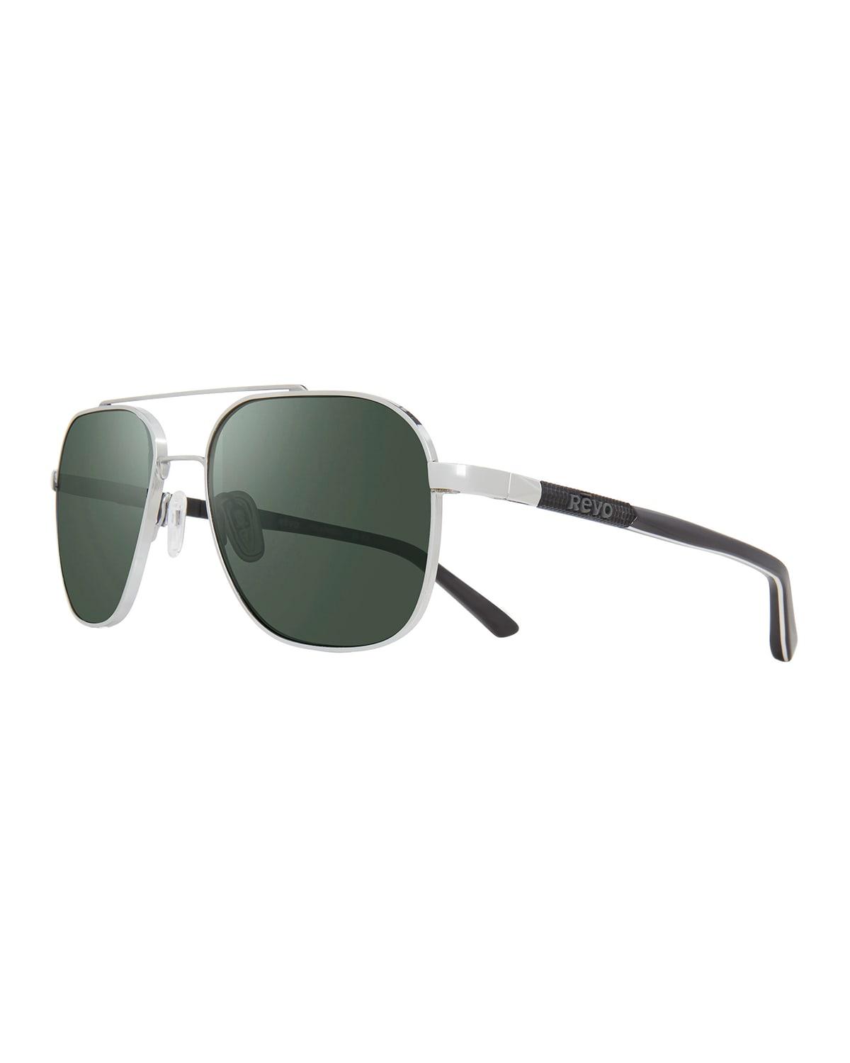 Mens Harrison Metal/Acetate Aviator Sunglasses Product Image