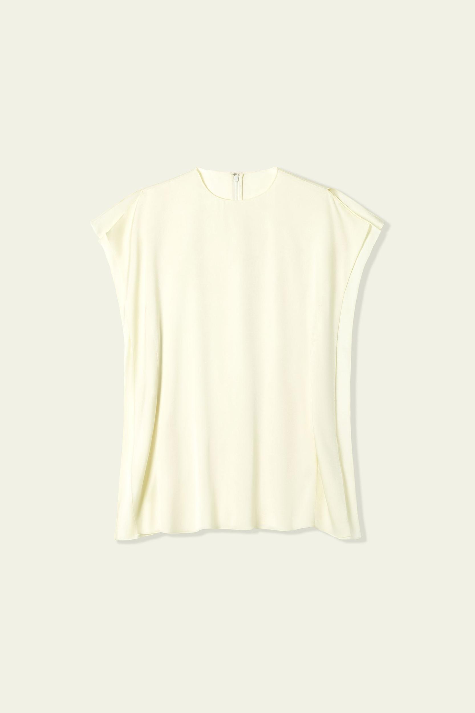 Elegant Silk Sleeveless Crewneck Top Product Image