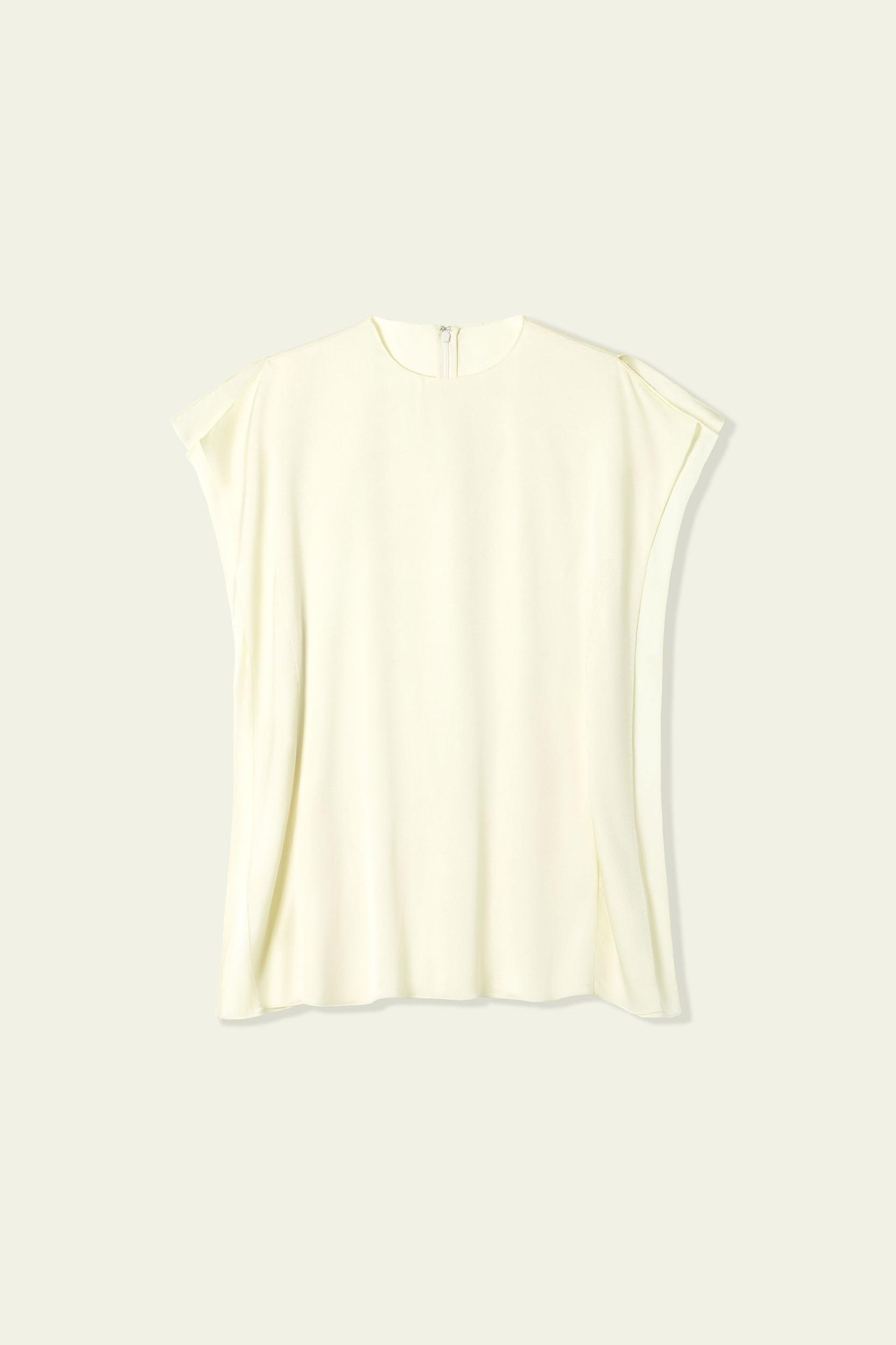 Elegant Silk Sleeveless Crewneck Top Product Image