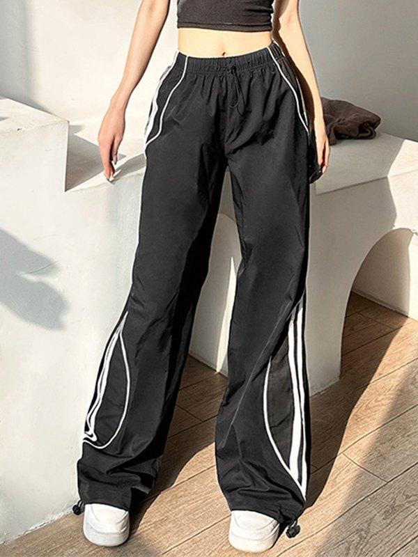 Piping Side Stripe Baggy Sweatpants Product Image