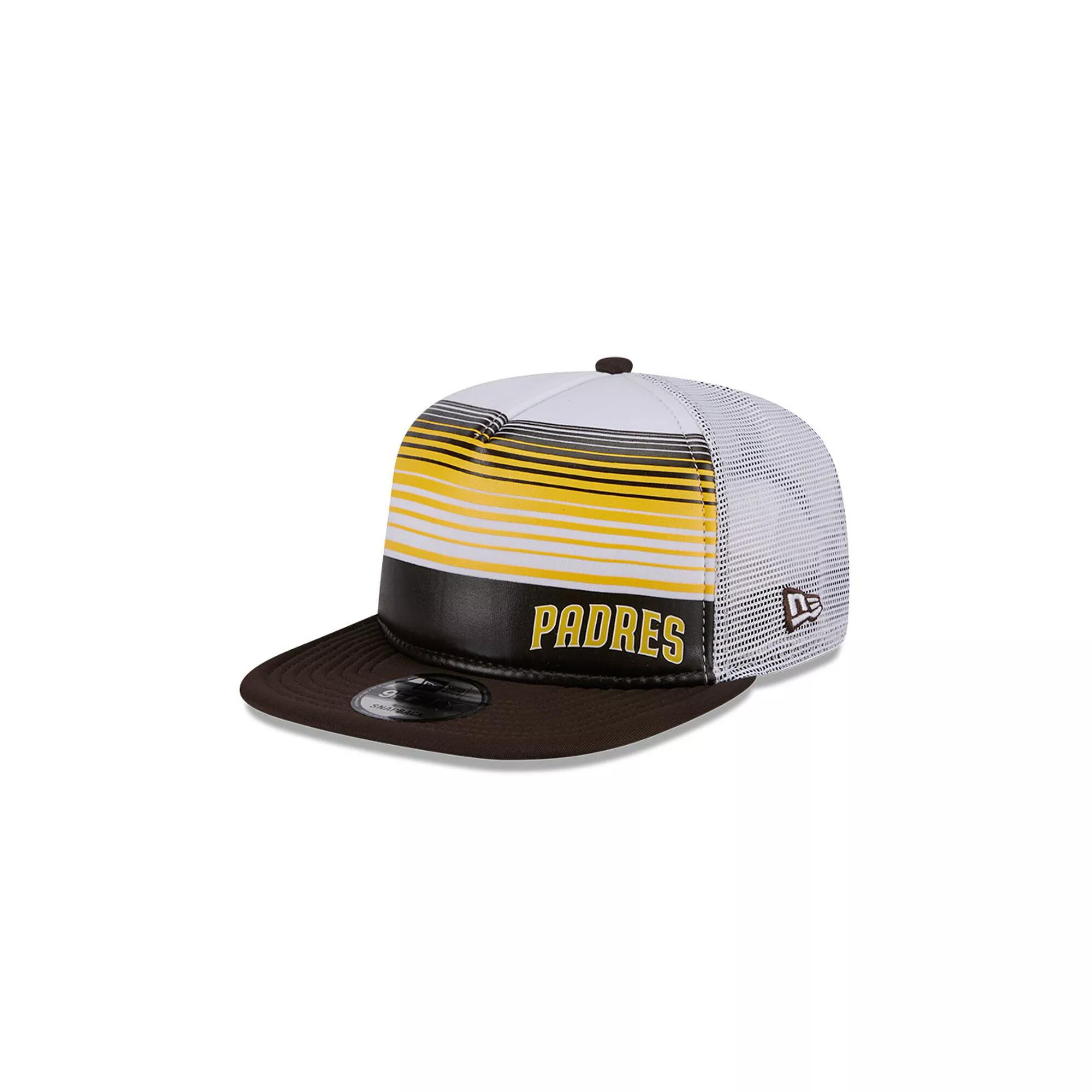 Men's New Era Brown San Diego Padres Team Horizon 9FIFTY A-Frame Trucker Snapback Hat Product Image