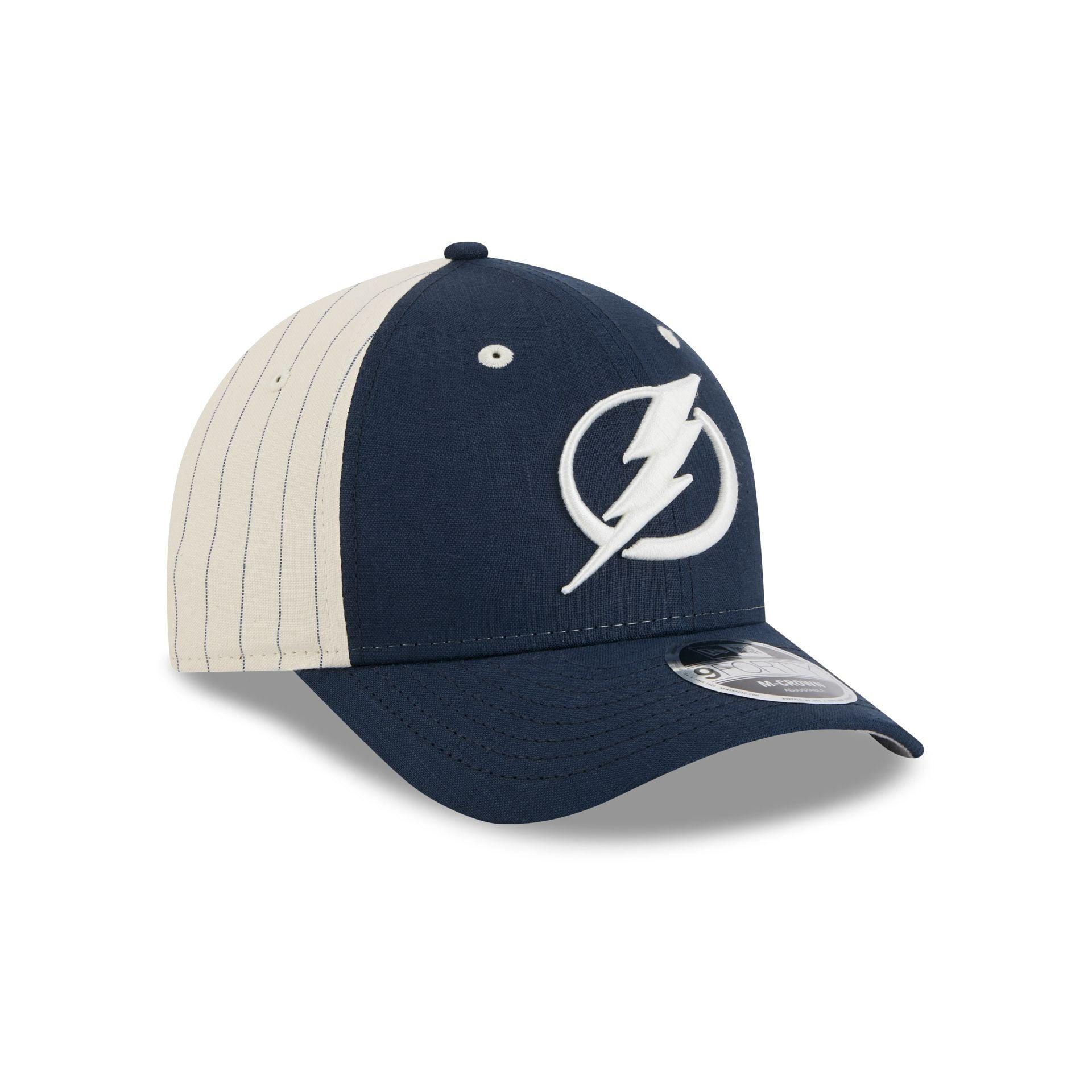 Tampa Bay Lightning Linen 9FORTY M-Crown Snapback Hat Male Product Image