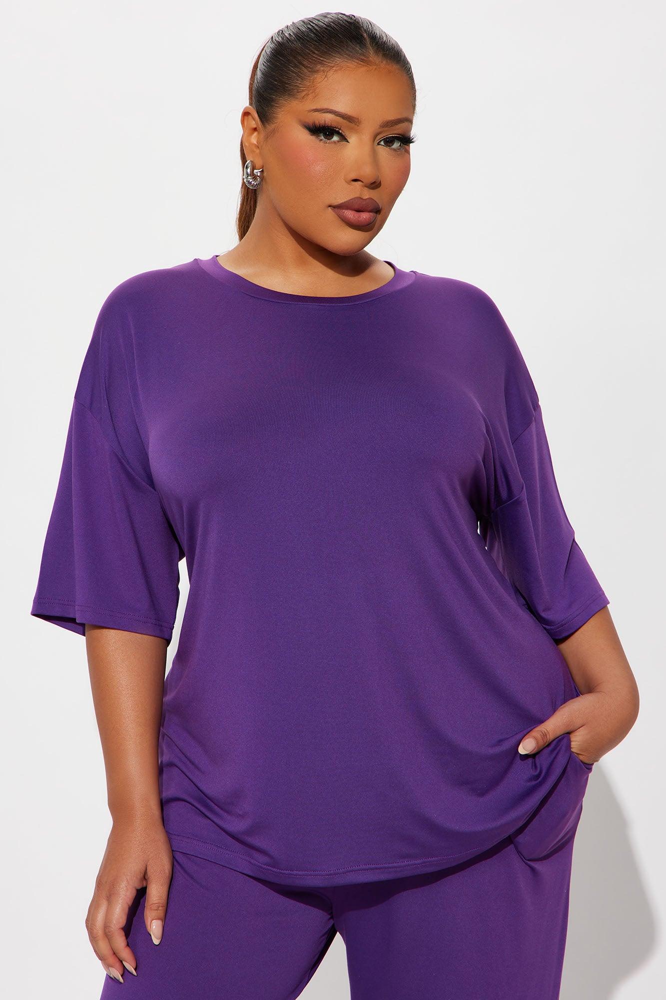 Relax Mood PJ Pant Set - Eggplant Female Product Image