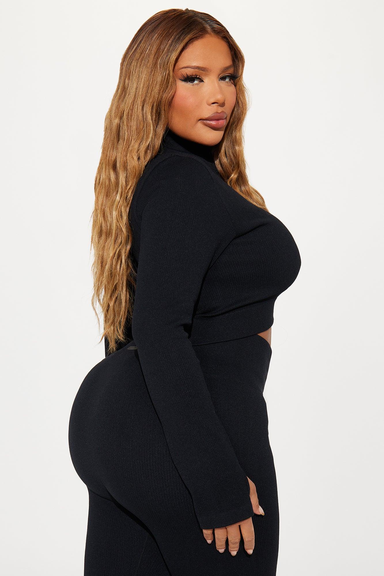 Effortless Ribbed Jacket - Black Product Image