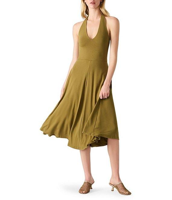 Steve Madden Hazel Halter Neck Sleeveless Midi Dress Product Image