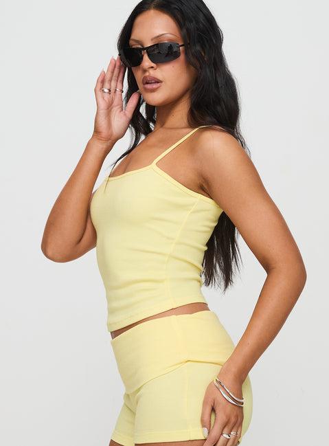 Baseline Rib Top Yellow Product Image
