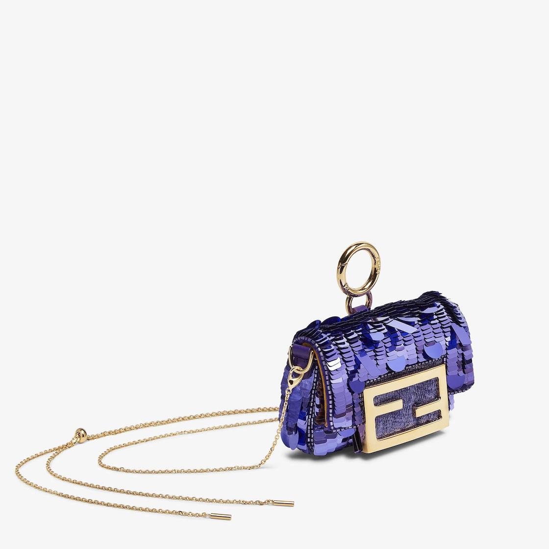 Nano Baguette CharmCharm with purple sequins Product Image