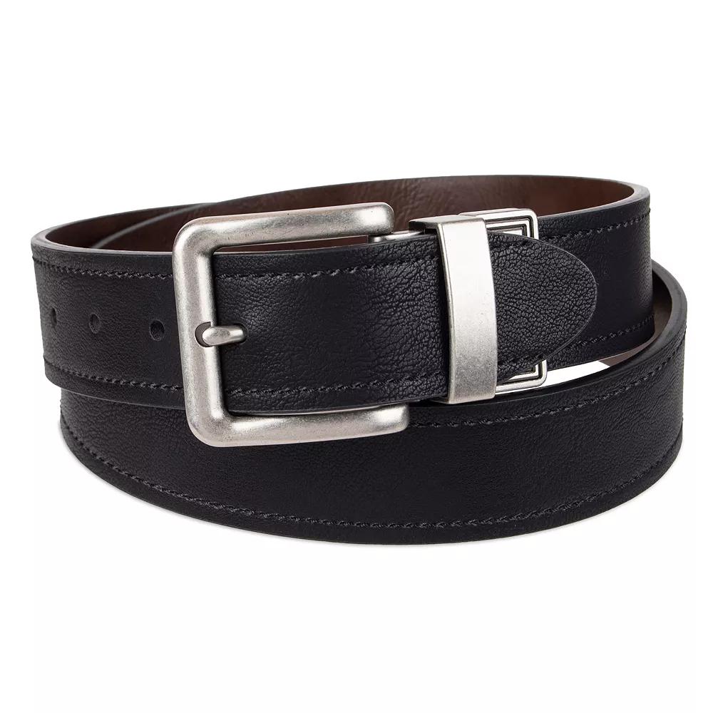 Men's Levi's® Reversible Engraved Logo Buckle Belt, Size: XL, Black Brown Product Image