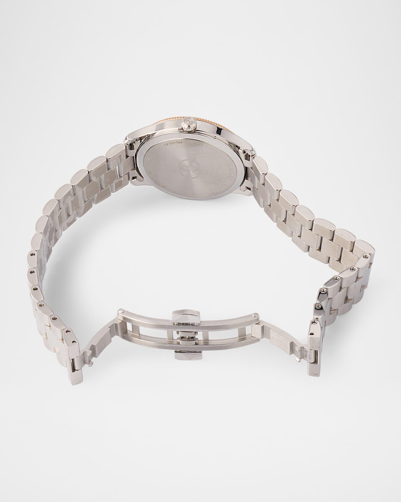 29mm G Timeless Bracelet Watch with Diamonds, Pink Gold and Steel Product Image