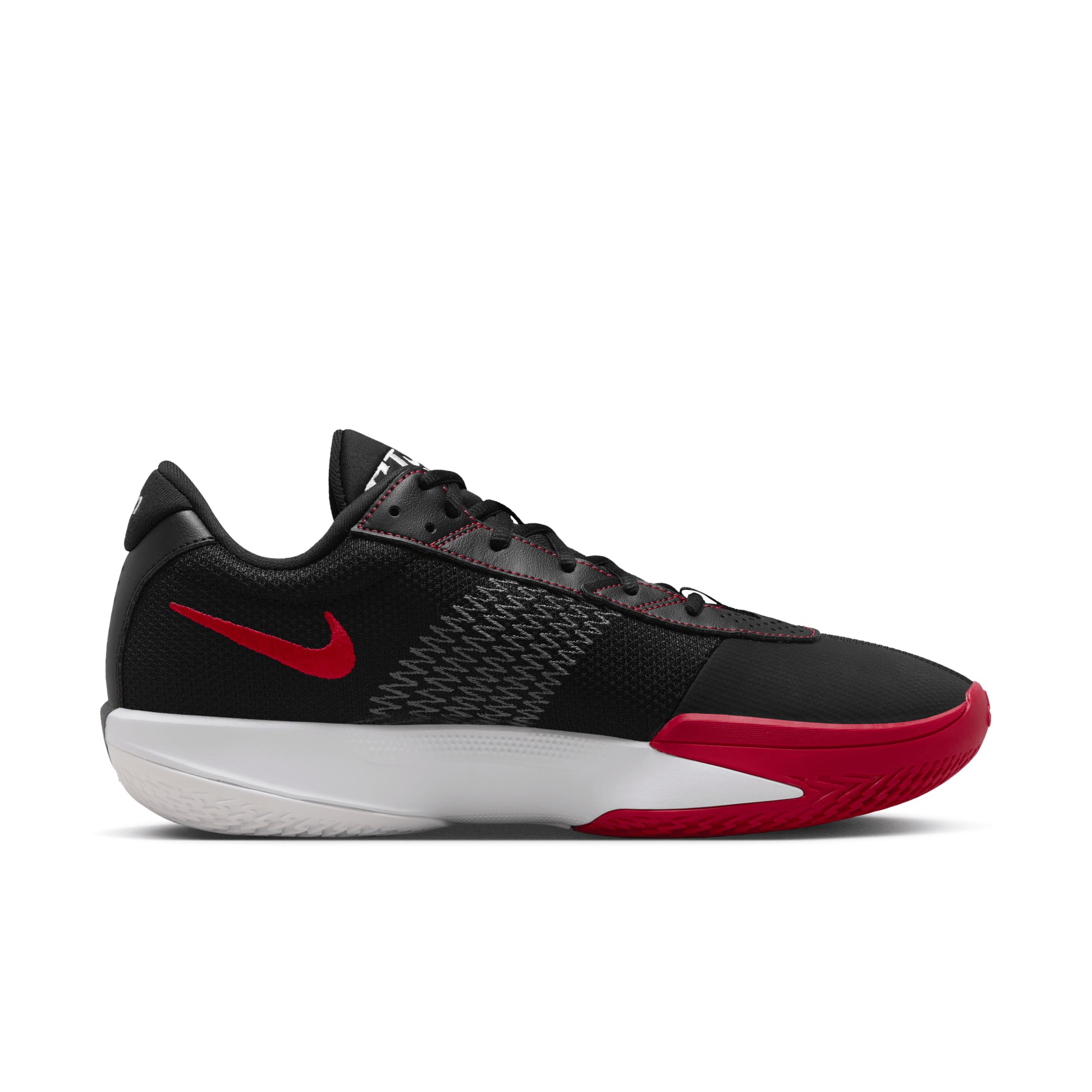 Nike Mens G. T. Cut Academy Basketball Shoes in Black/University Red/Iron Grey Product Image