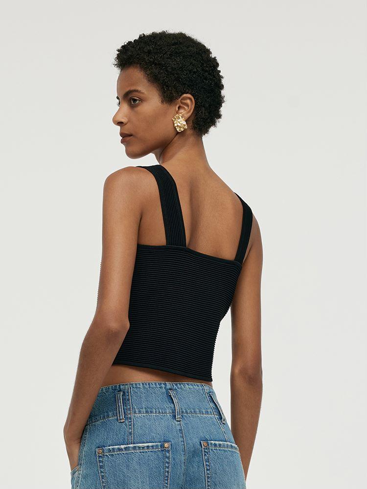 Crossover Women Knitted Tank Top Product Image