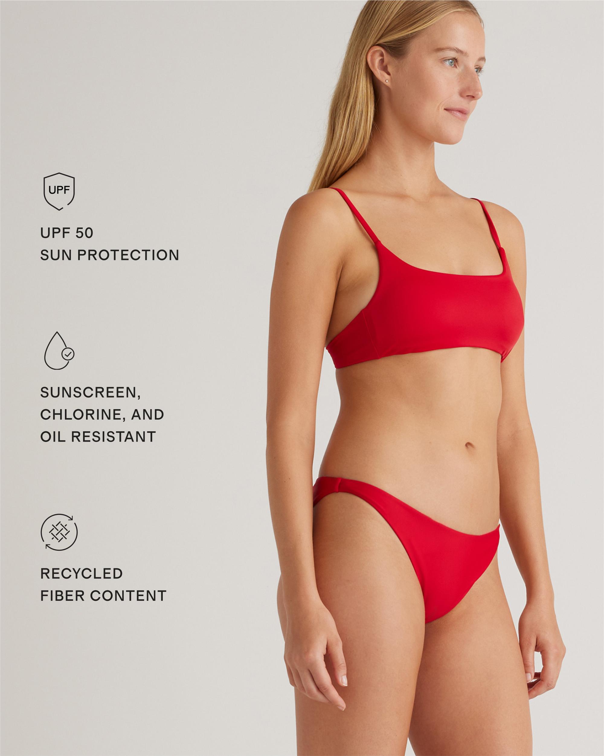 Quince | Women's Italian Scoop Neck Bikini Top 78% Recycled Polyamide, 22% Spandex Product Image