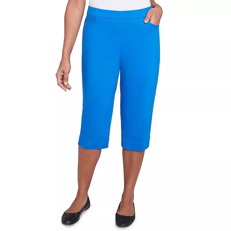 Women's Alfred Dunner Novelty Cuff Tummy Control Capri Pants,  Product Image