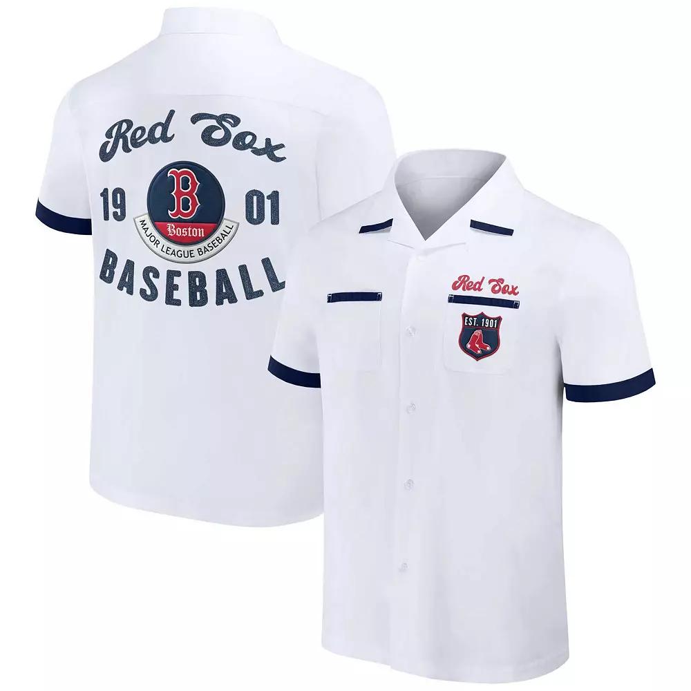 Men's Darius Rucker Collection by Fanatics White Boston Red Sox Bowling Button-Up Shirt,  Product Image