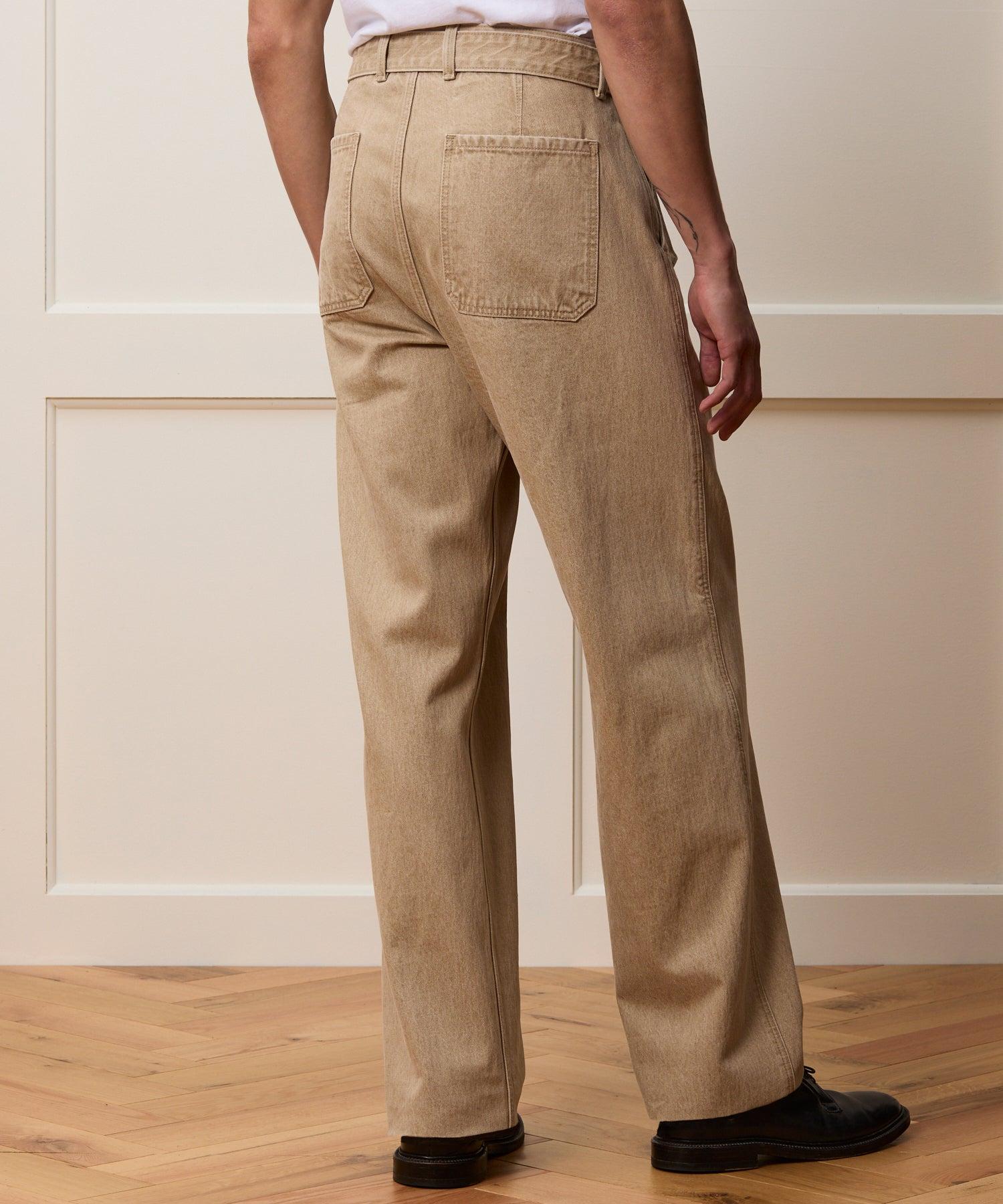 Relaxed Self Belted Denim Pant Male Product Image