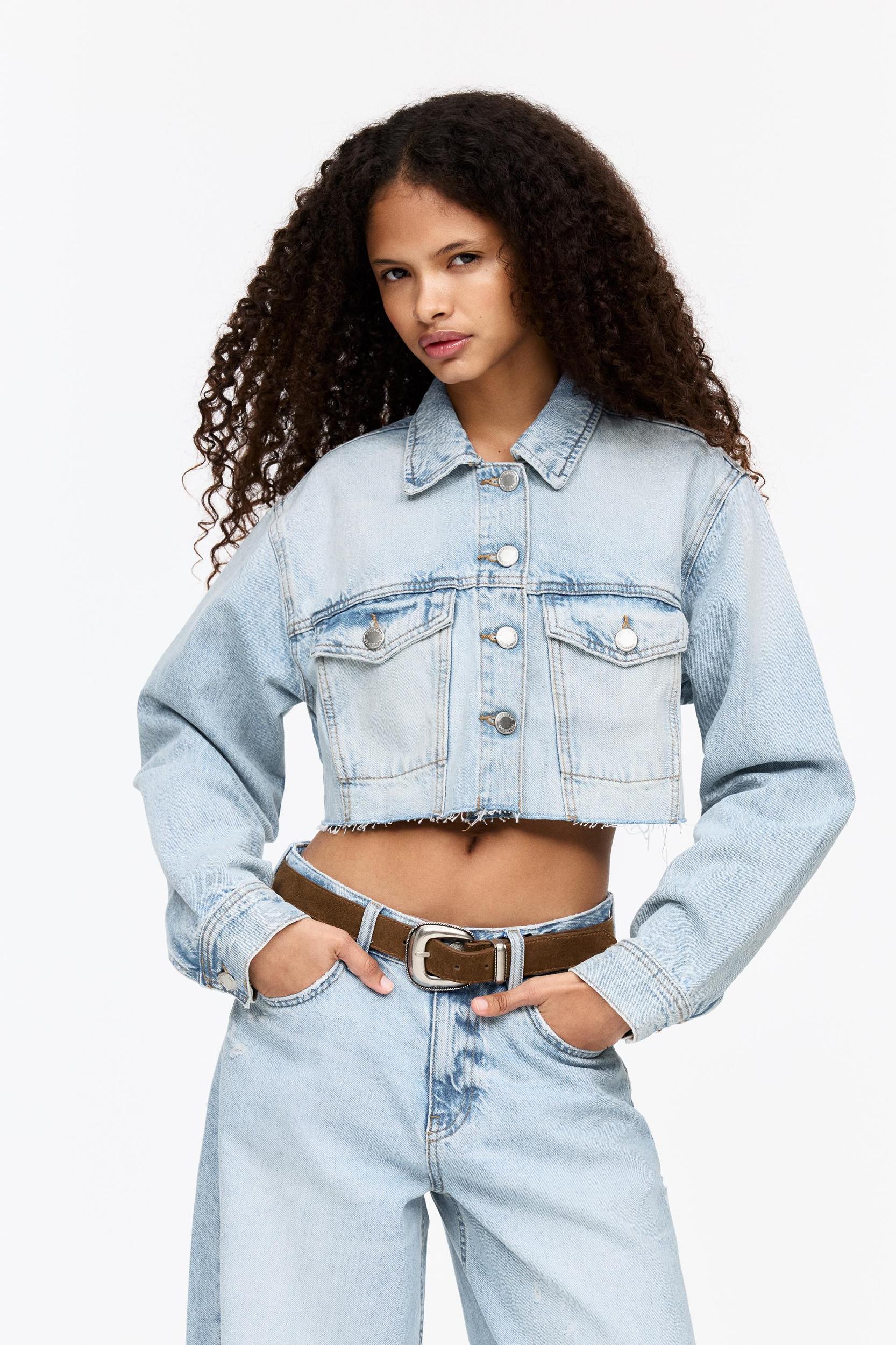 Cropped denim jacket Product Image