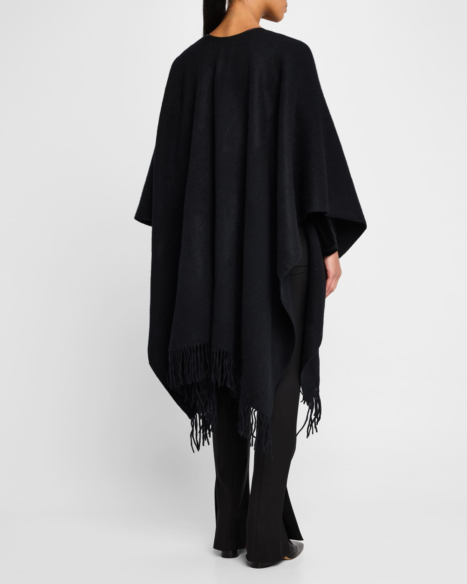 Ruana Shawl W/ Faux Fur Trim Product Image