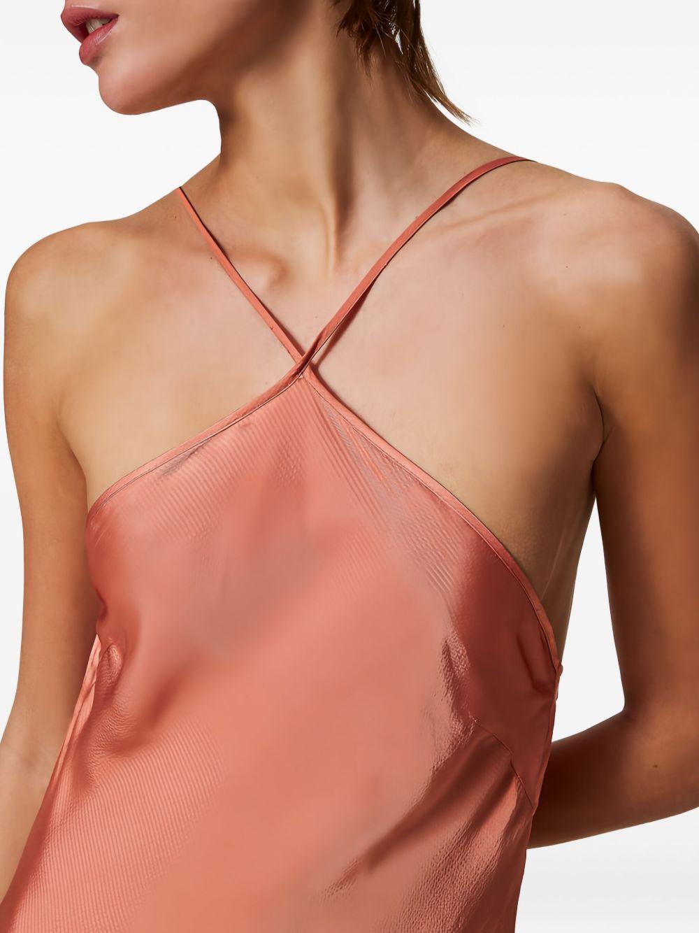 cross-halter satin maxi dress Product Image