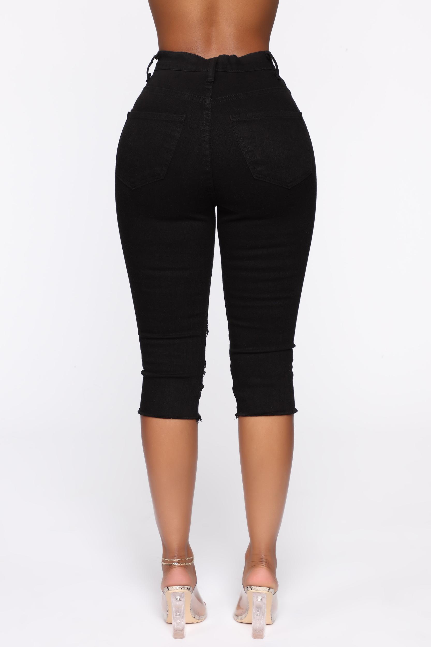 Live In My Skinny Denim Capri Jeans - Black Product Image