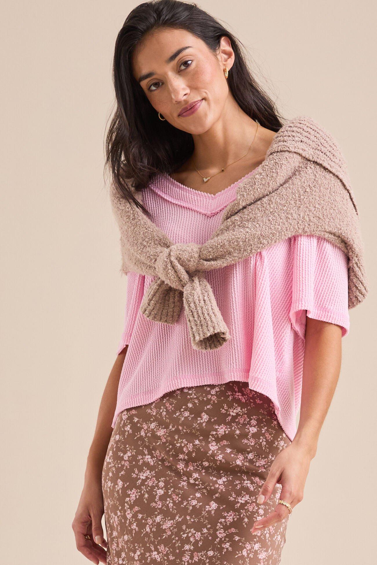 Ada Ribbed Boxy Tee Product Image