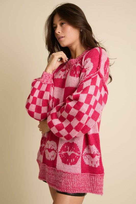 Oversized Sweater with a Kiss Product Image