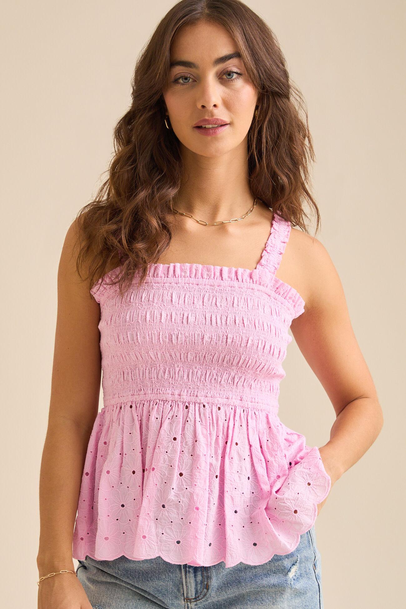 Mila Smocked Tank Top Product Image