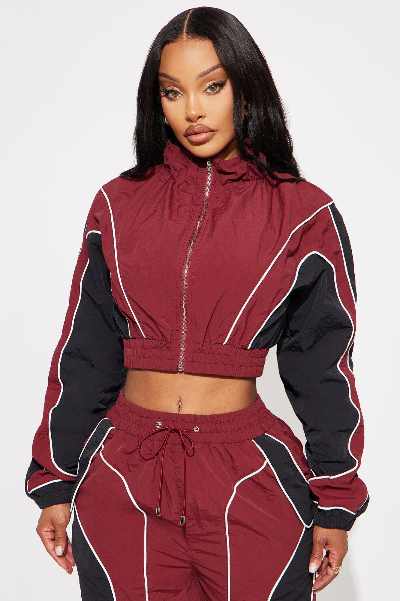 New Era Colorblock Windbreaker Jacket - Burgundy/combo Product Image