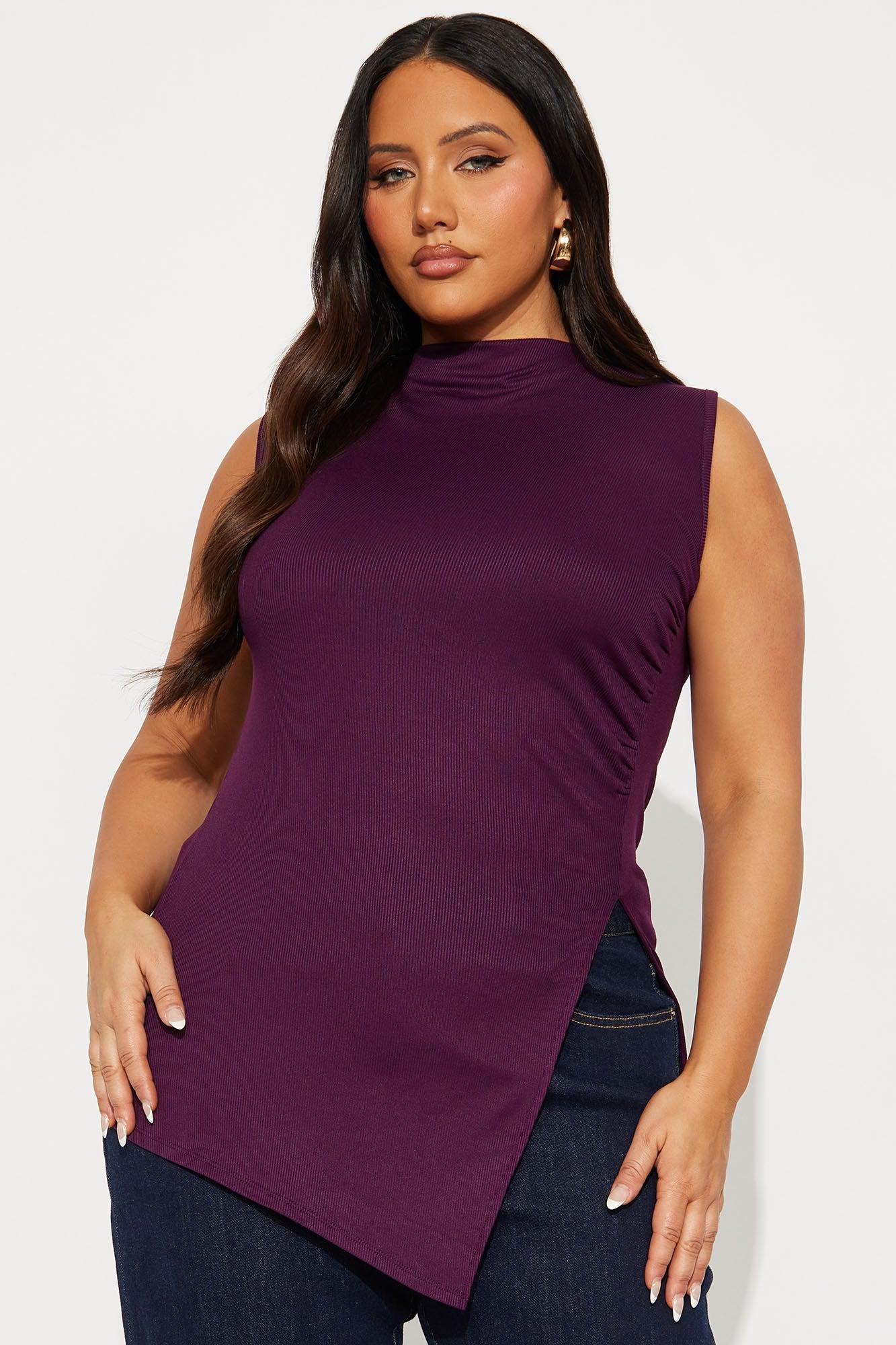 Harmony Sleeveless Top - Plum Female Product Image