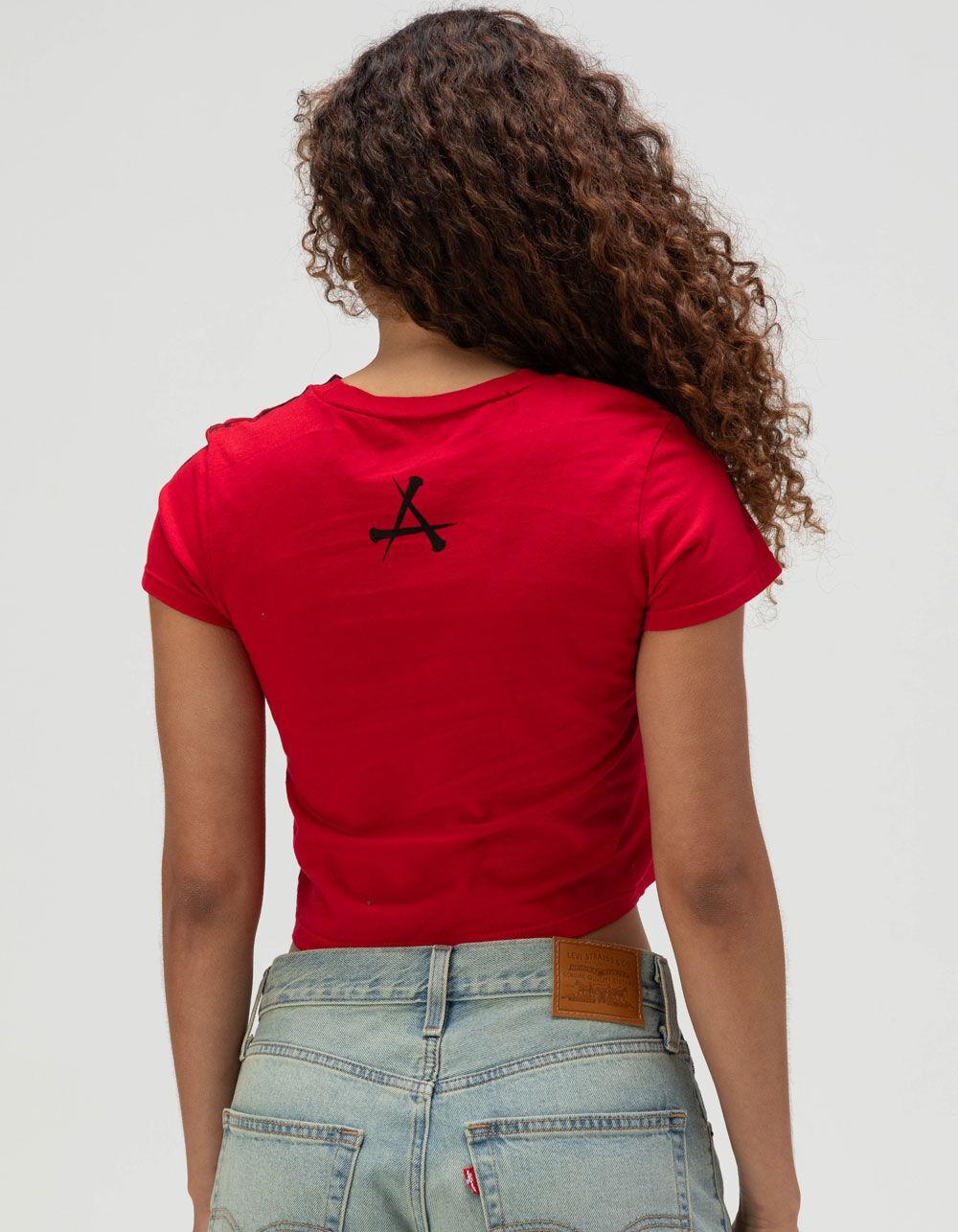 AFFLICTION Vertibrate Womens Tee - RED Product Image