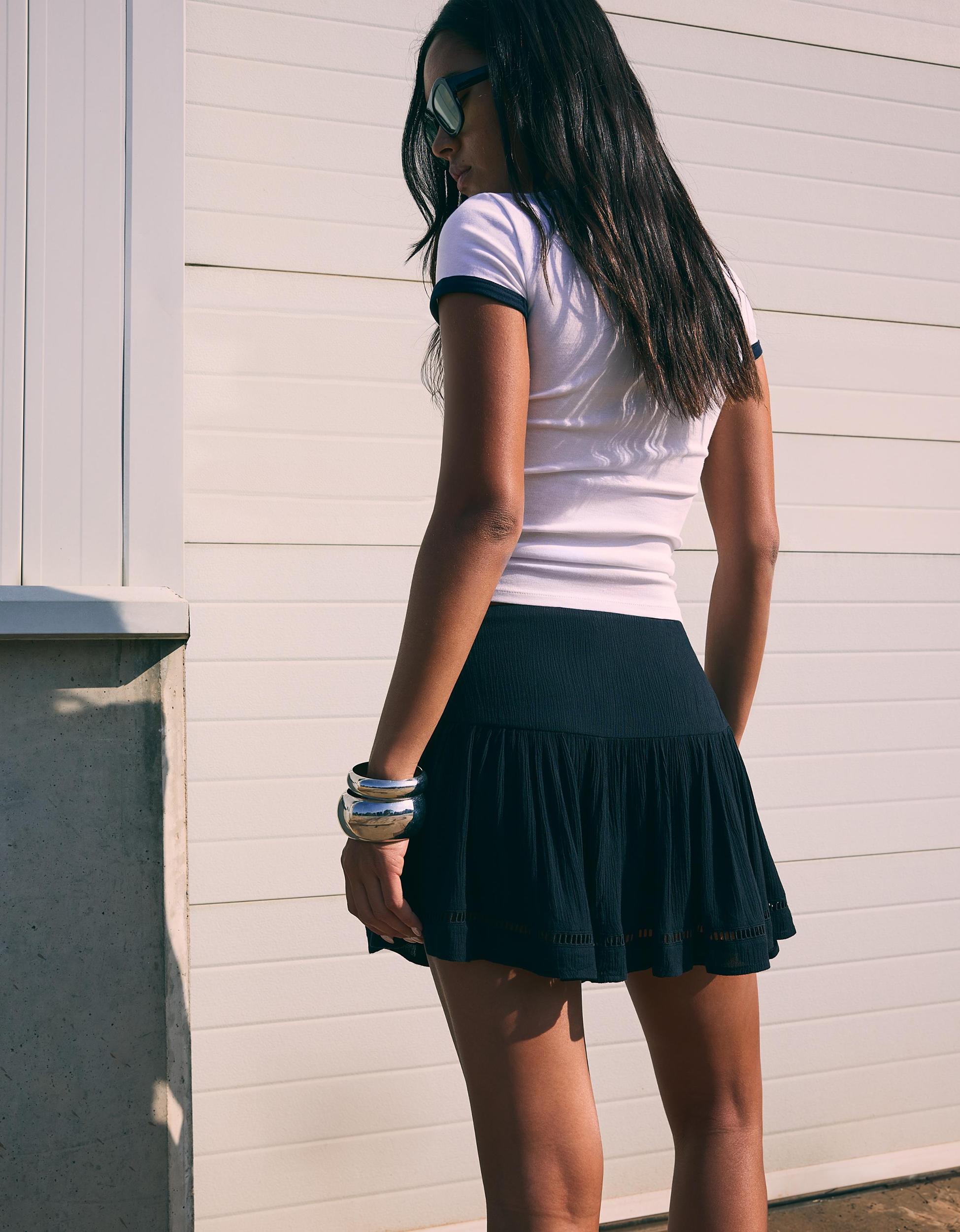Textured mini skirt Product Image