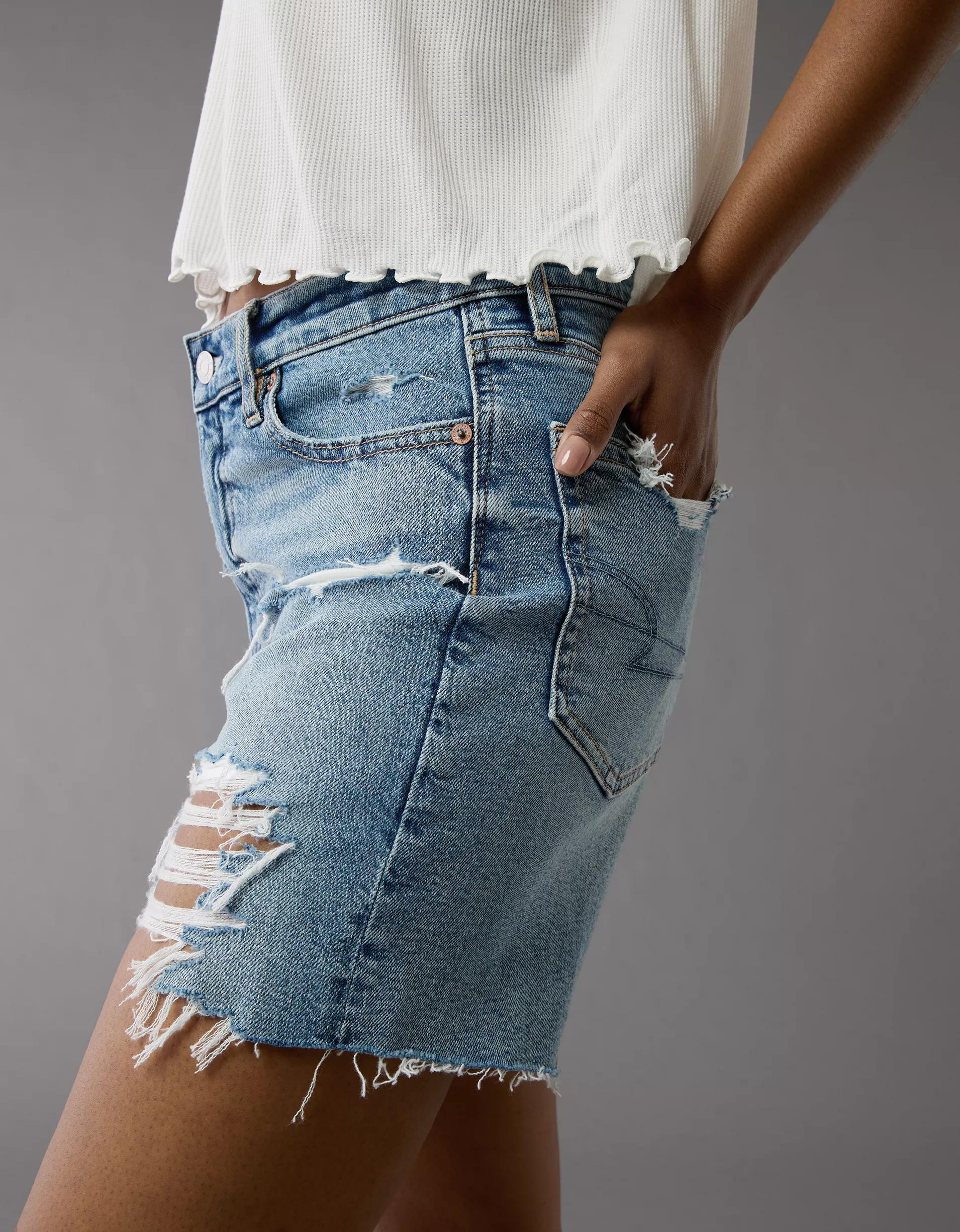AE 6" Strigid Ripped Super High-Waisted Relaxed Denim Short Product Image