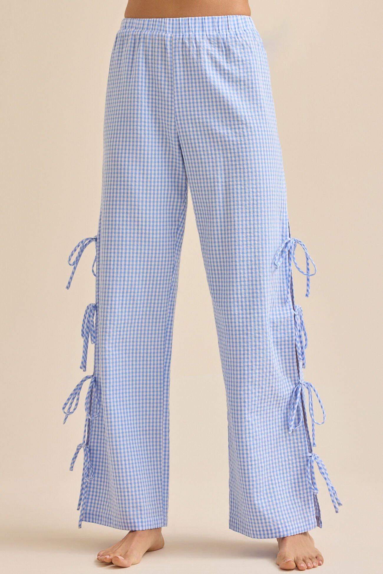 Ruthie Gingham Side Tie Pants Product Image