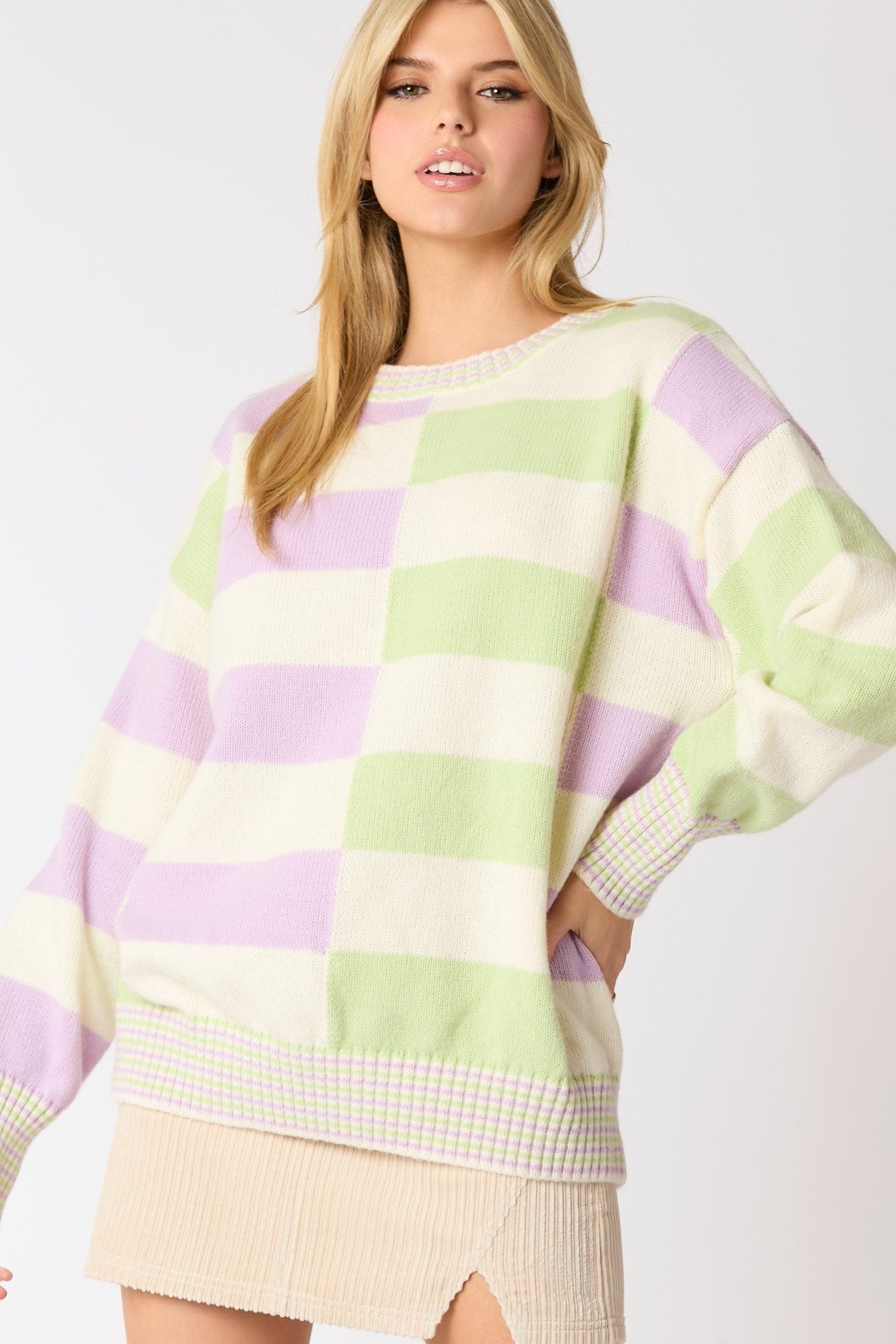 Pastel Picnic Knit Sweater Product Image