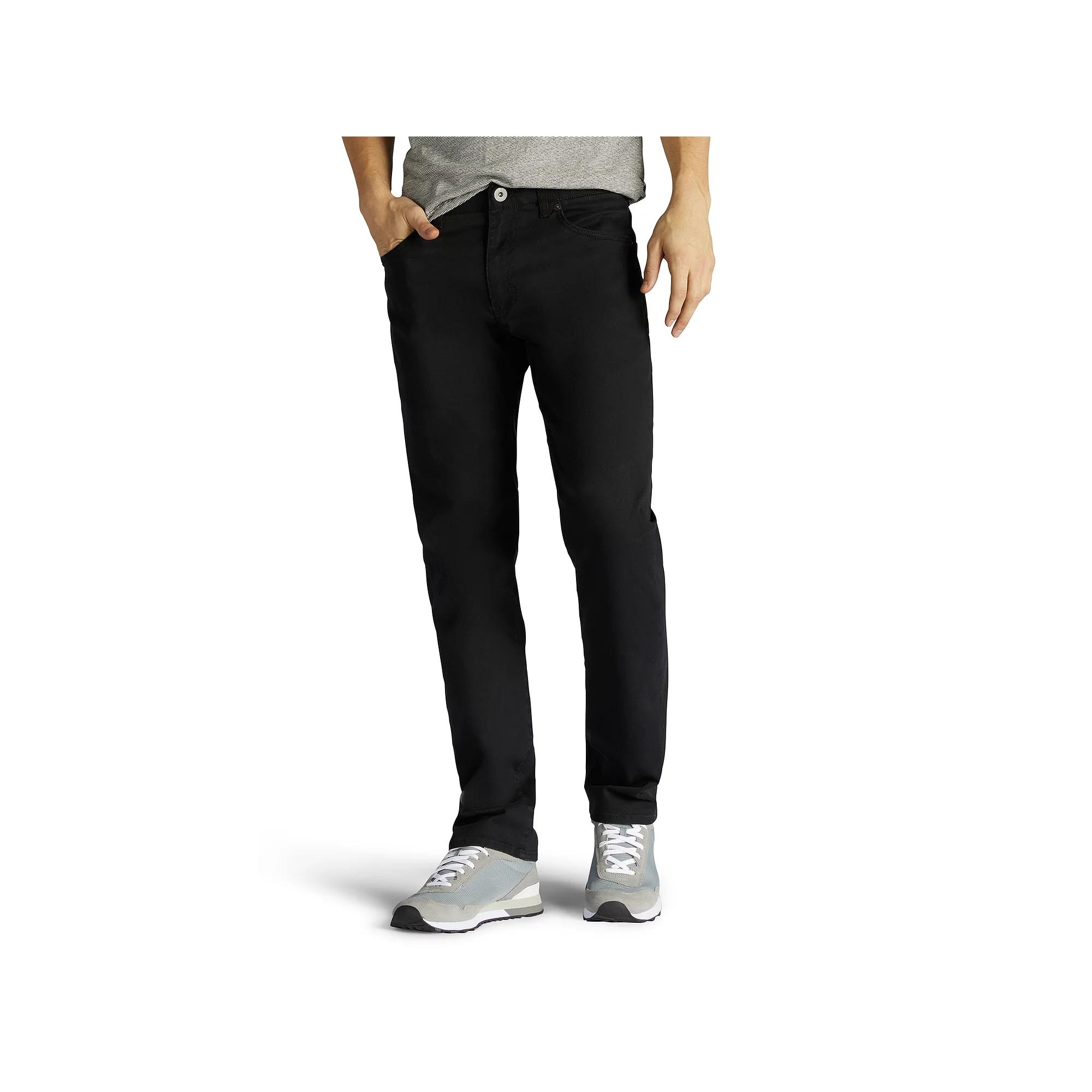 Men's Lee® Extreme Motion Stretch Slim Straight Jeans, Size: 33X30, Black Product Image