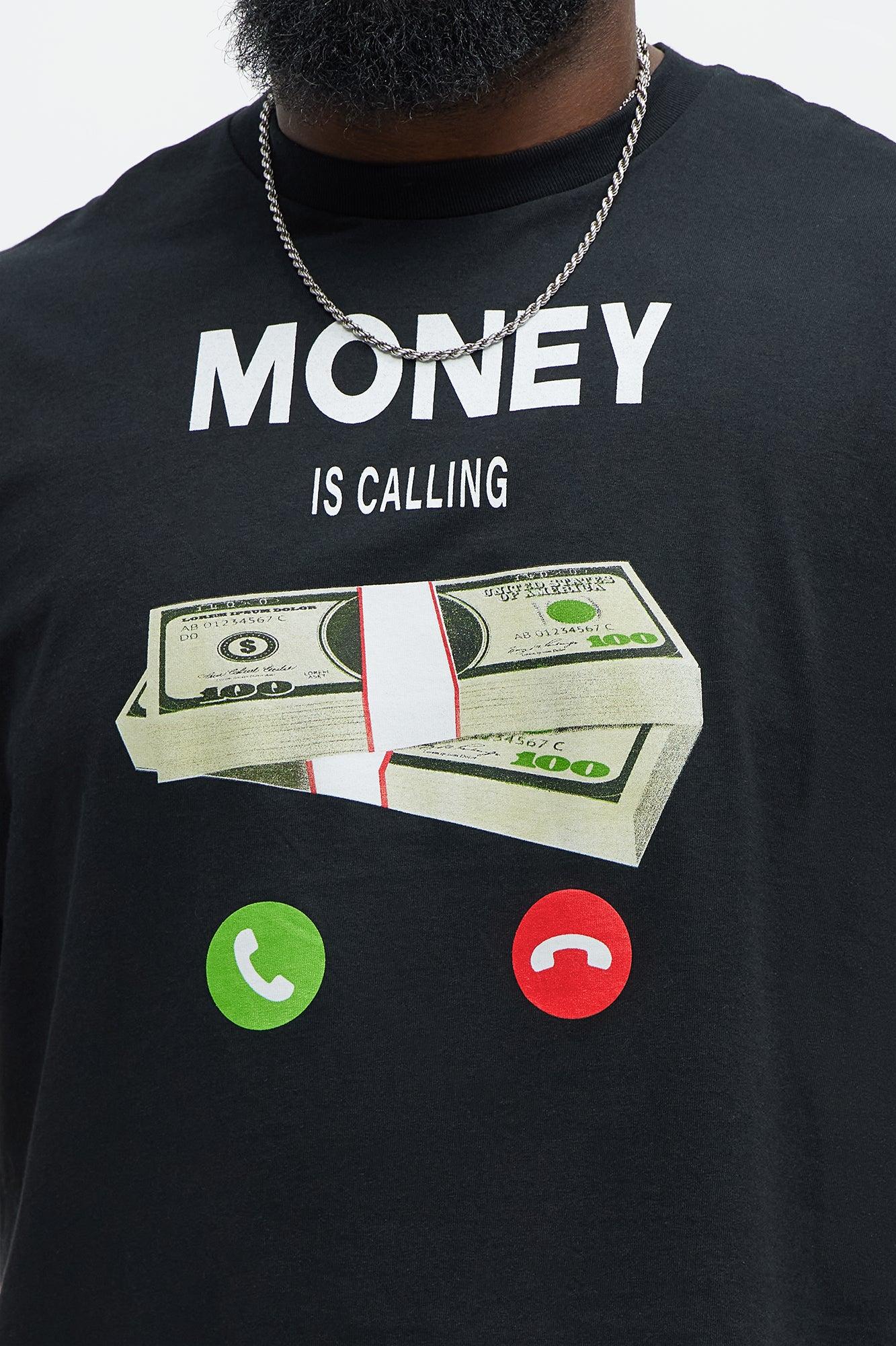 Money Stays Calling Short Sleeve Tee - Black Product Image