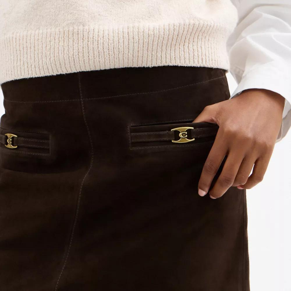 Heritage C Suede Mini Skirt Product Image