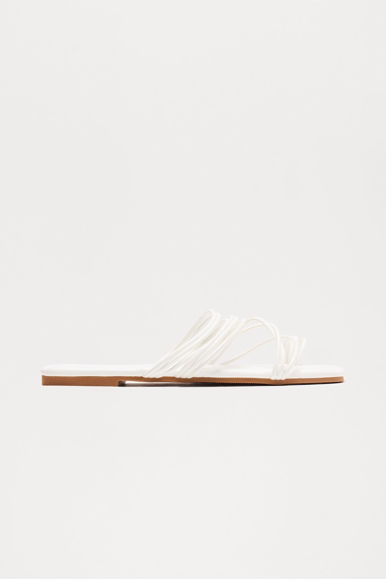 Lou Toe Ring Sandals - White Product Image