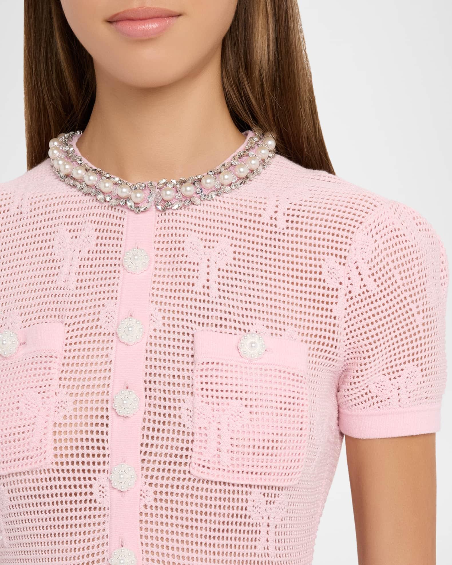 Bow Crochet Mini Dress Product Image