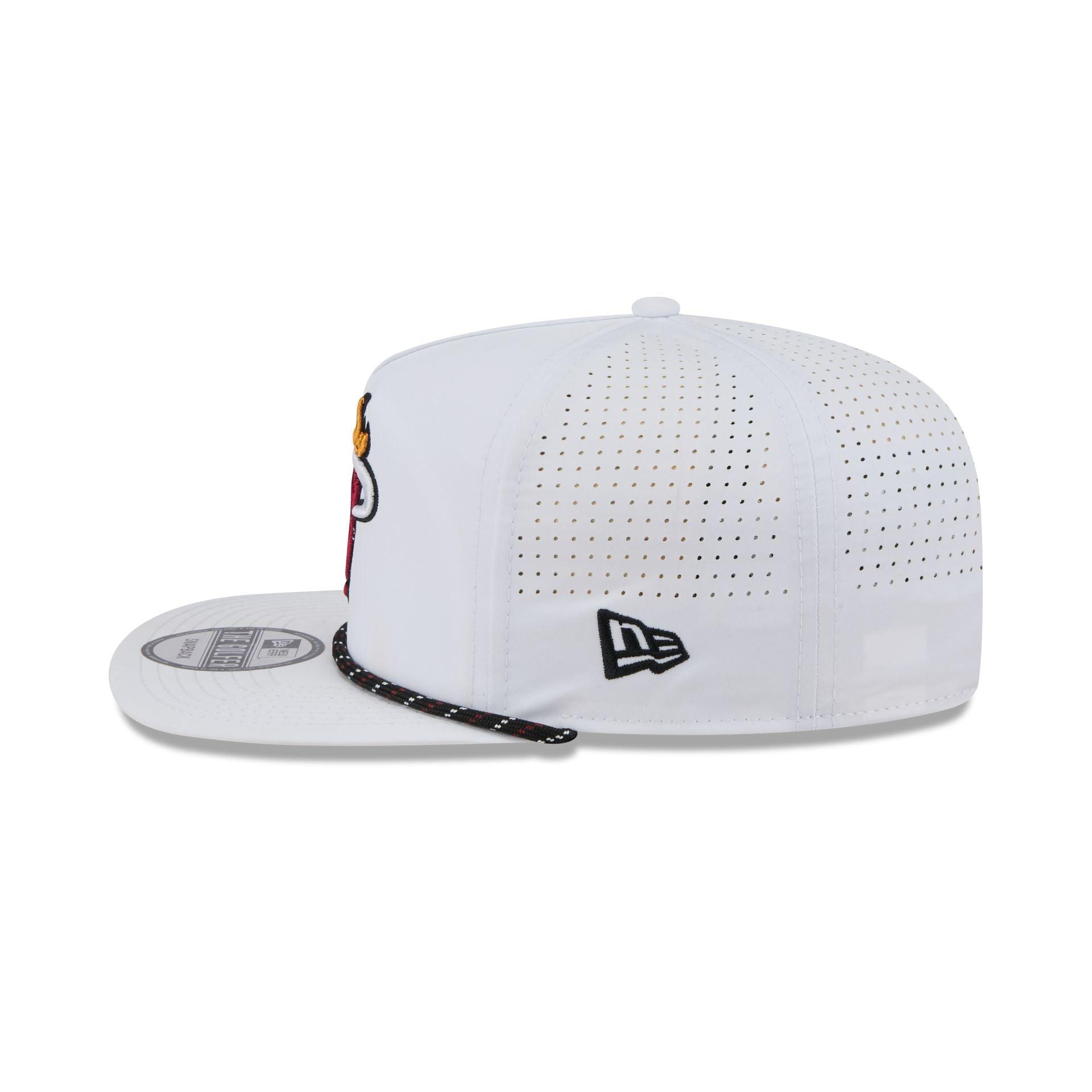 Miami Heat Optic White Performance Rope Golfer Hat Male Product Image