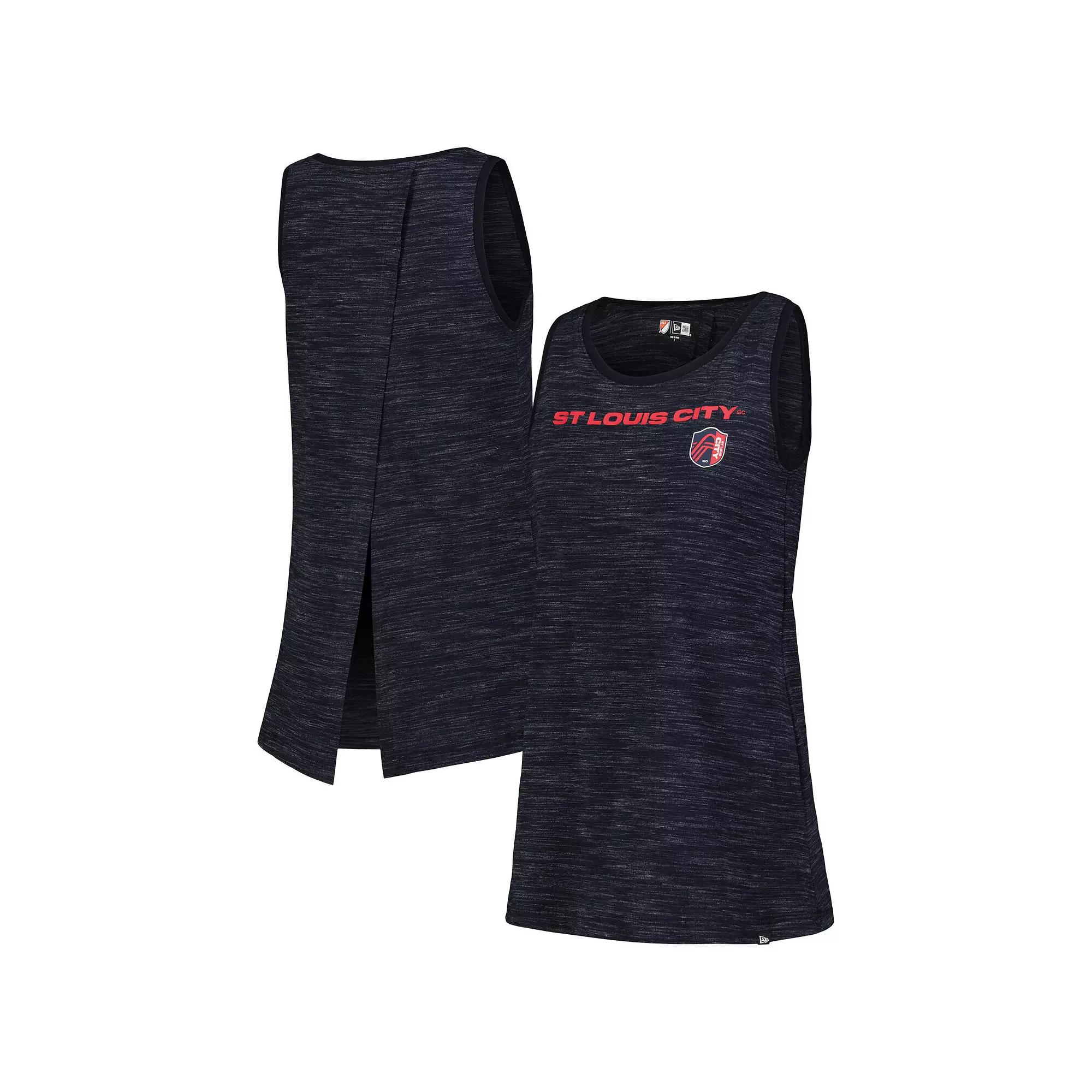 Women's 5th & Ocean by New Era Navy St. Louis City SC Athletic Cross Back Tank Top, Size: Medium, Slc Blue Product Image