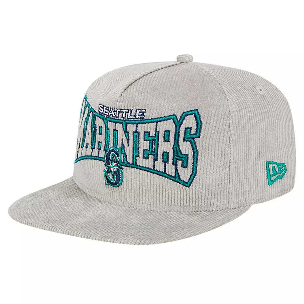 Men's New Era Gray Seattle Mariners Corduroy Golfer Snapback Hat, Grey Product Image