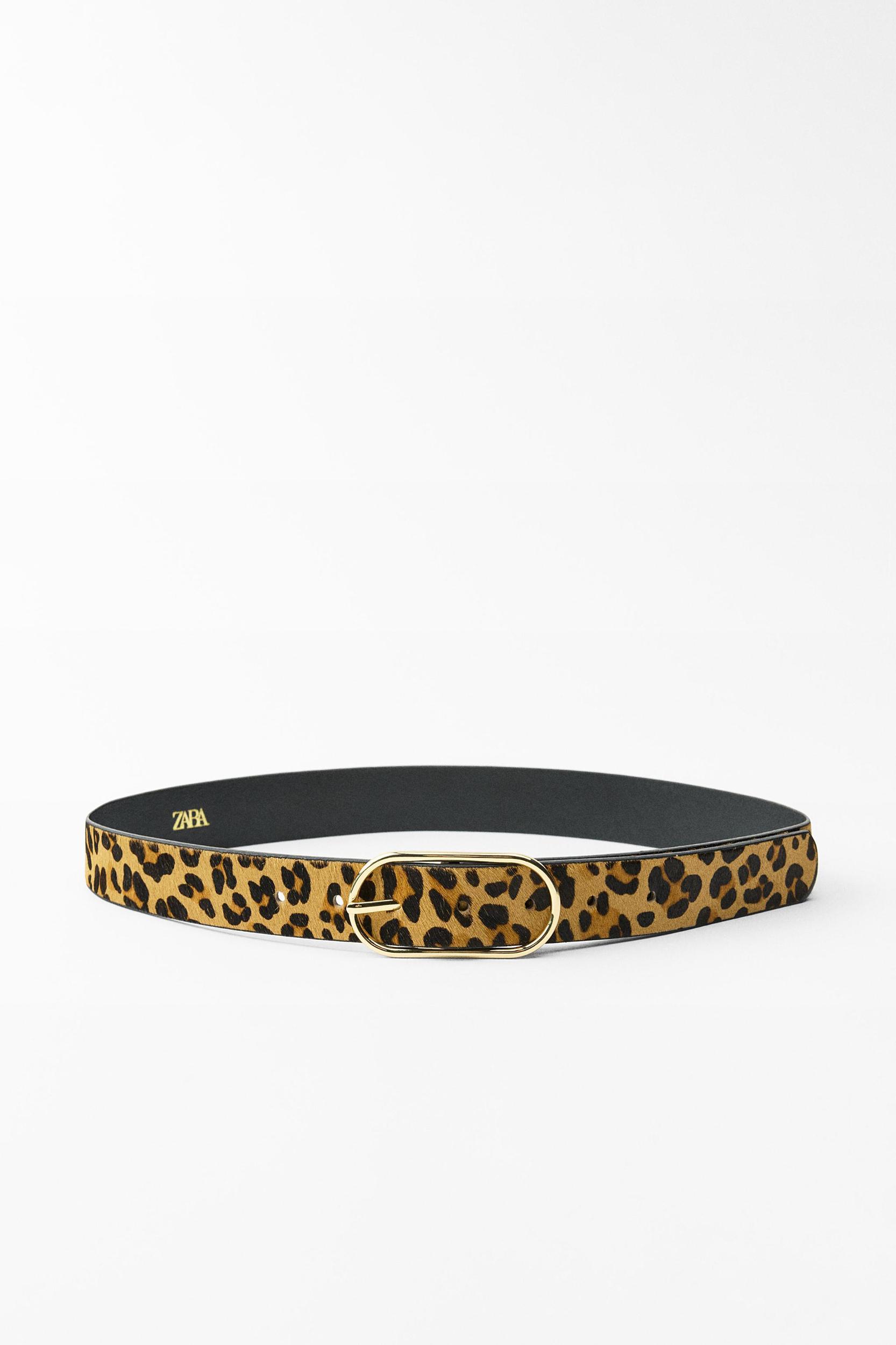 ANIMAL PRINT LEATHER BELT Product Image