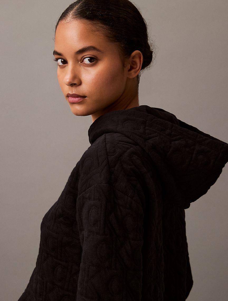 Terry Lounge Quilted Hoodie Product Image