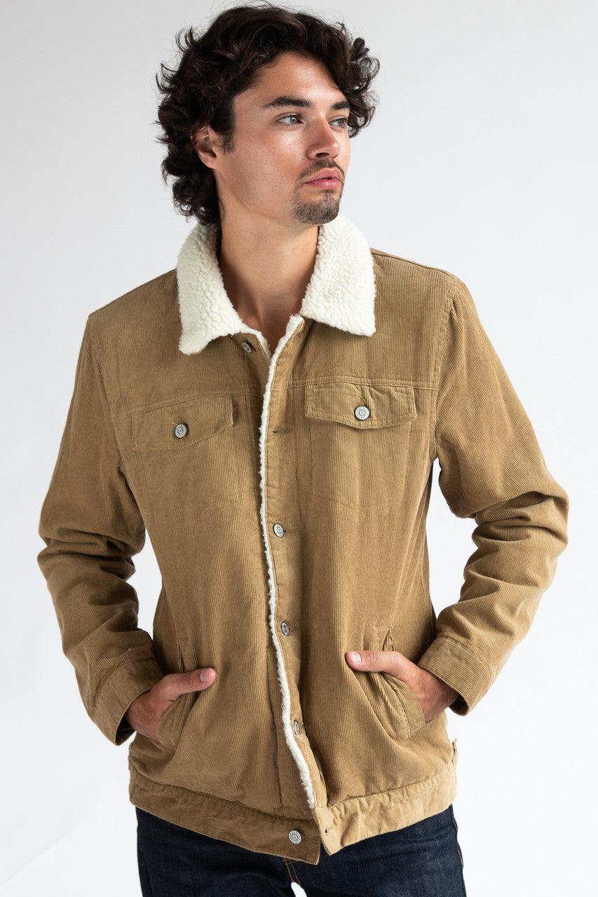 Corduroy Sherpa Lined Trucker Jacket Product Image