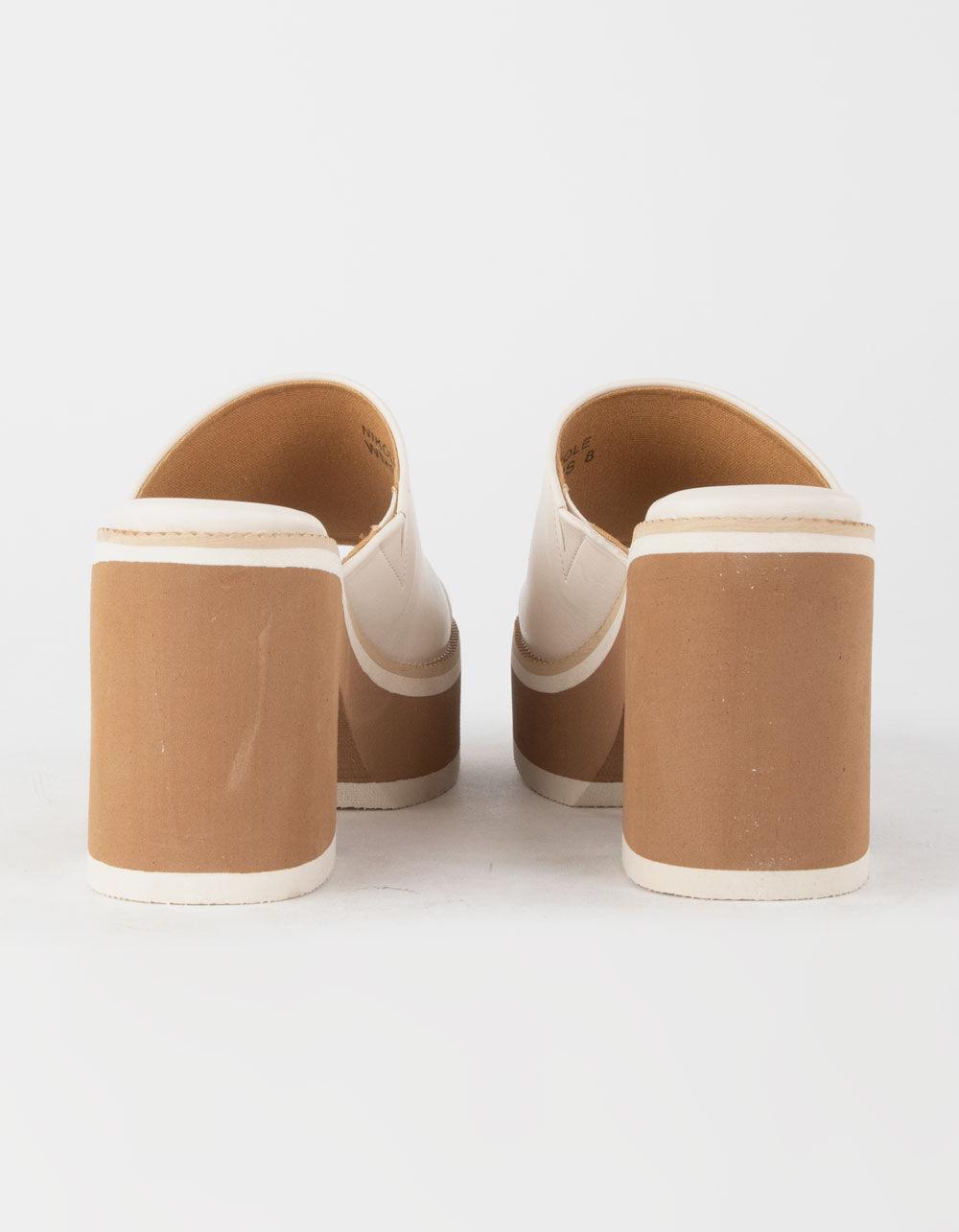 DOLCE VITA Nikole Platform Heel Womens Slide Sandals - OFF WHITE Product Image