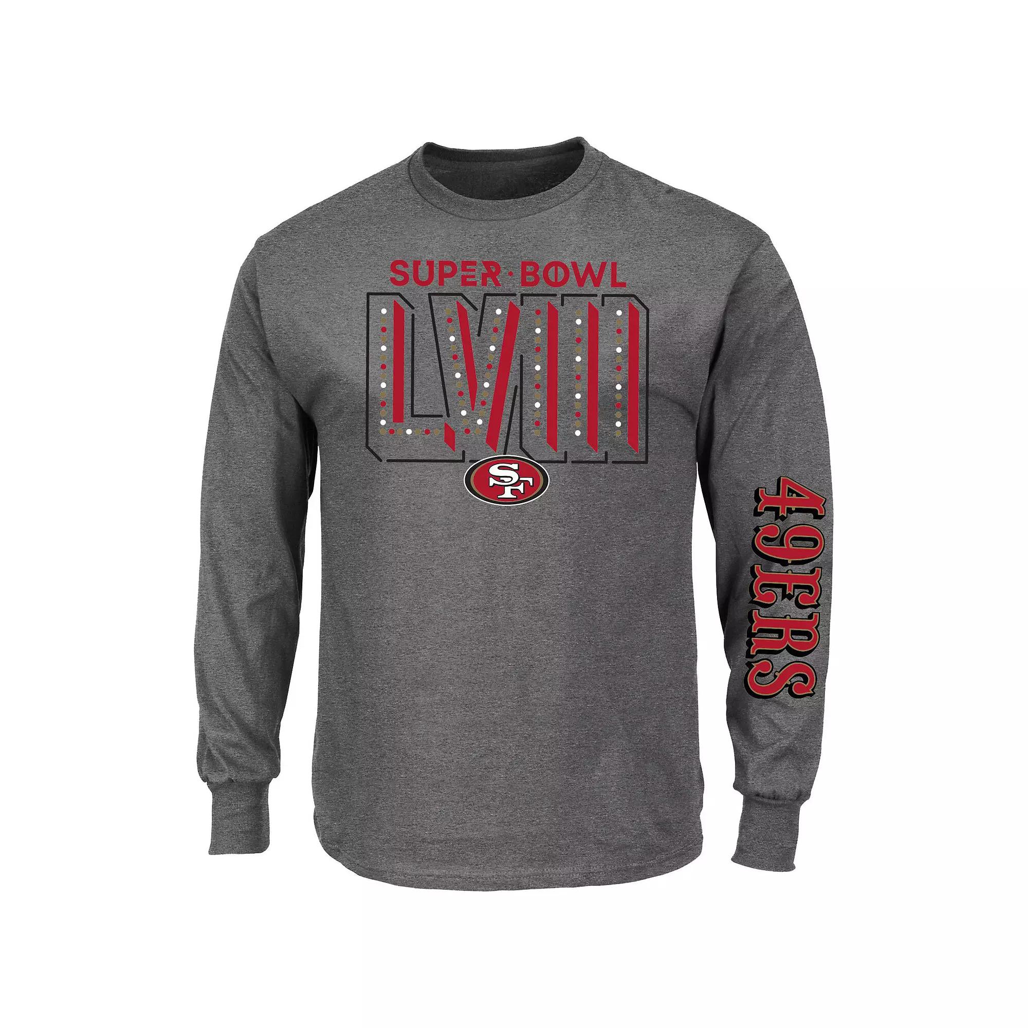 Men's Fanatics Branded Heather Charcoal San Francisco 49ers Super Bowl LVIII Big & Tall Long Sleeve T-Shirt, Size: 3XB Product Image