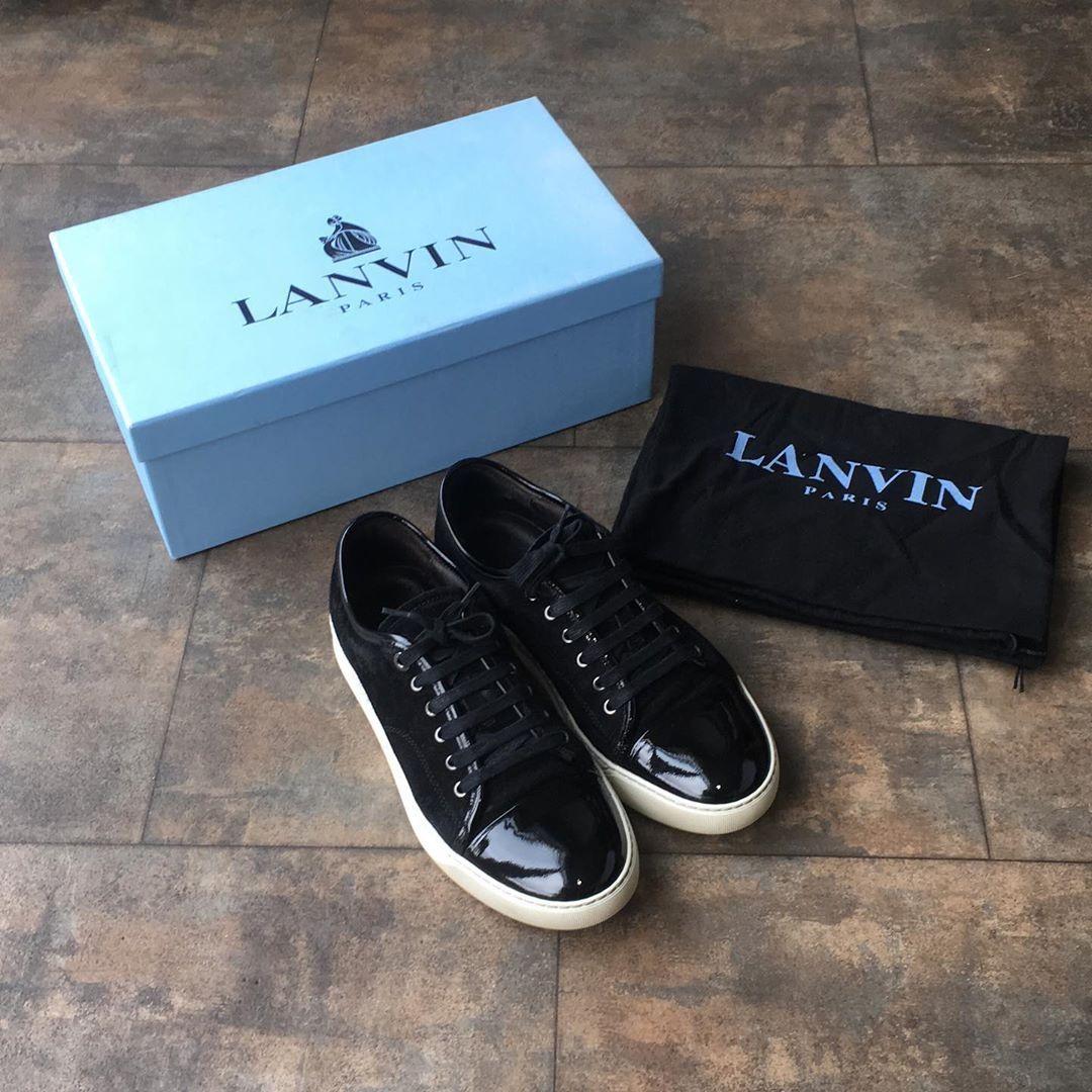 Black DBB1 Suede & Patent Leather Sneakers Product Image