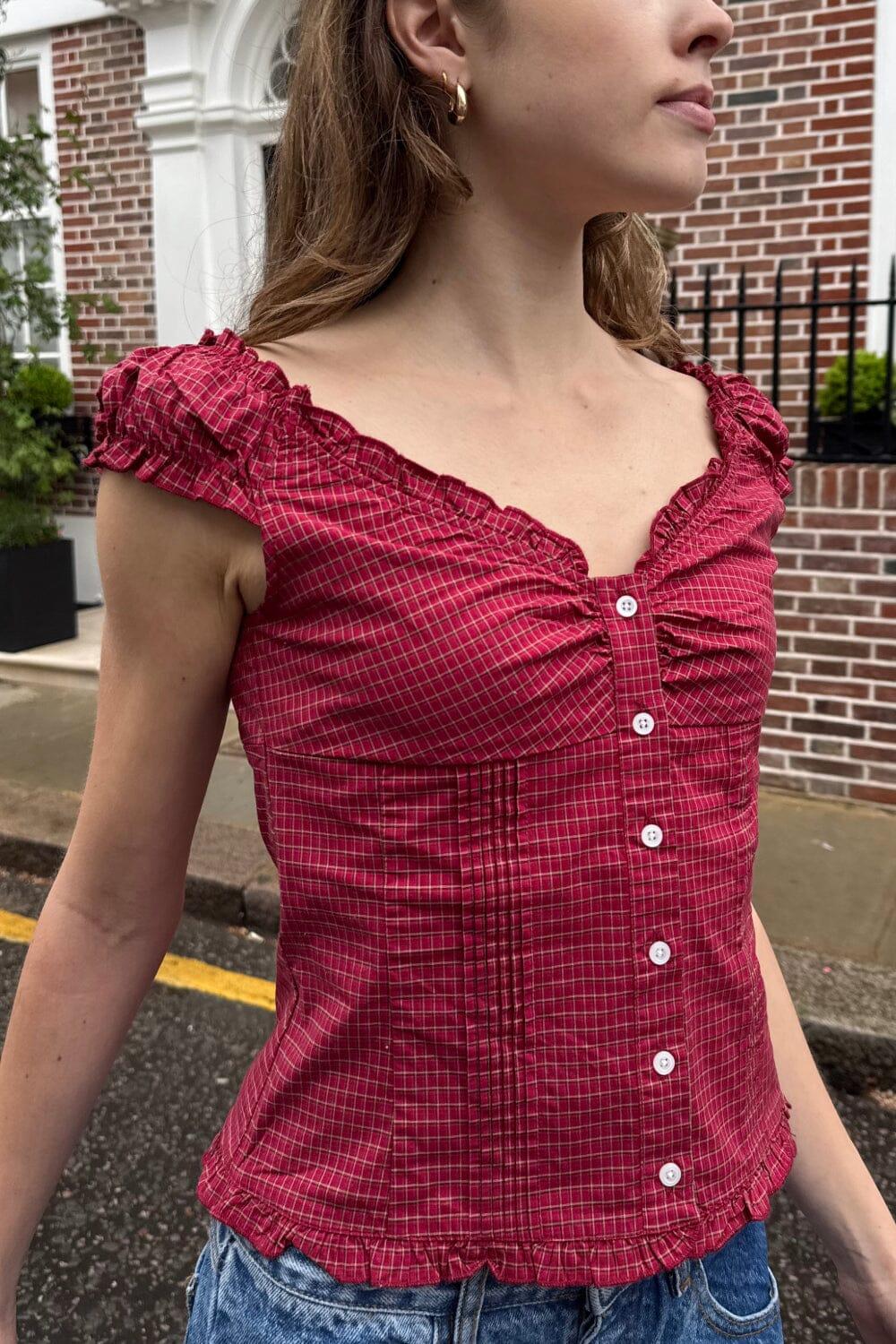 Elena Plaid Top Product Image