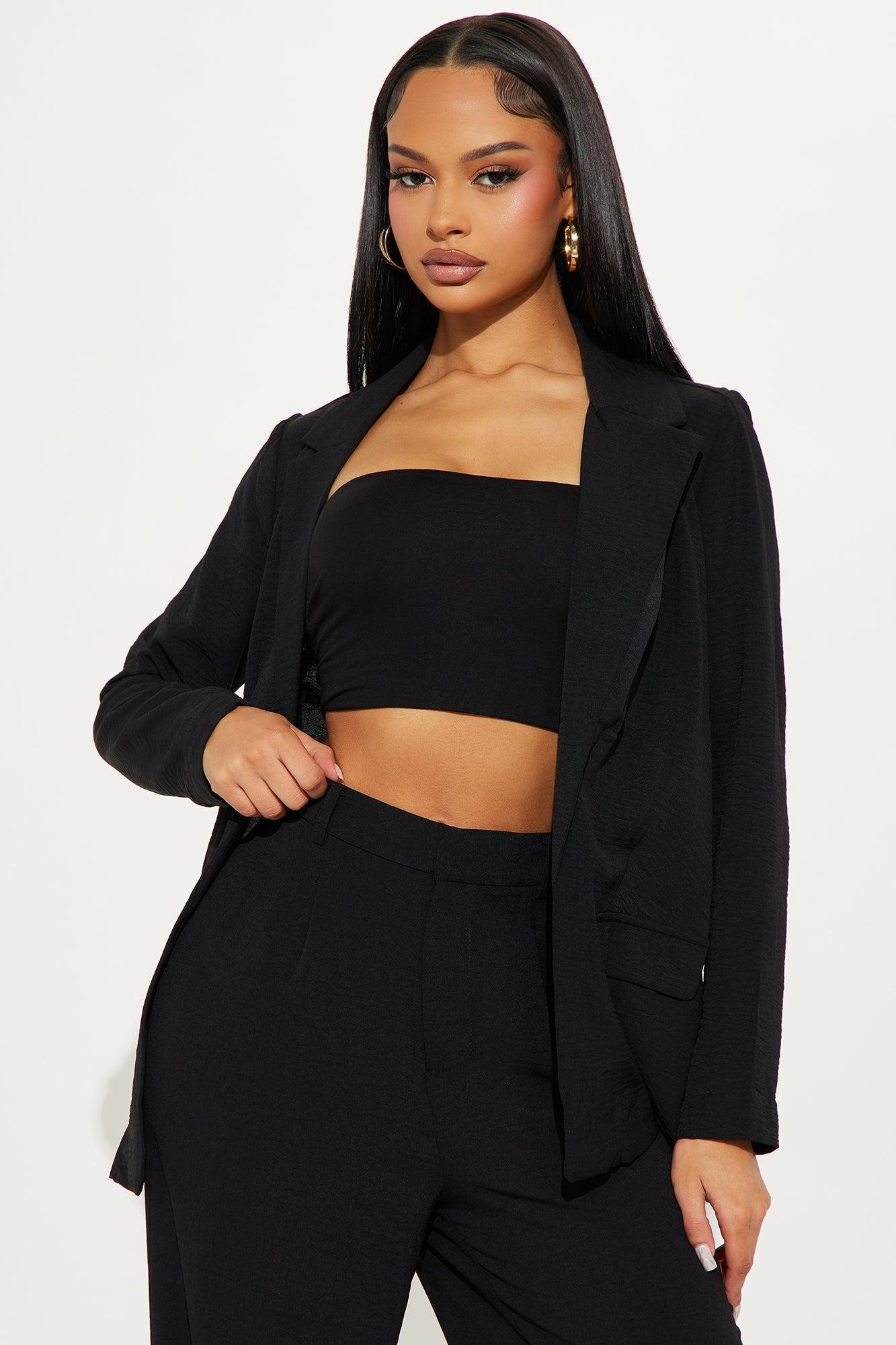 Level Up Blazer Pant Set - Black Female Product Image