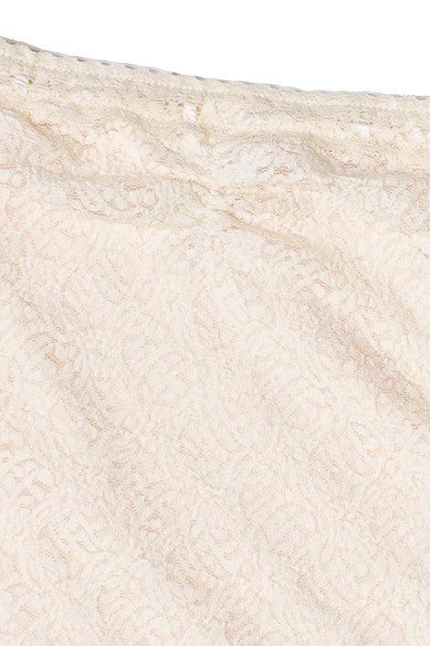 Lace Over The Shoulder Ruched Top Product Image